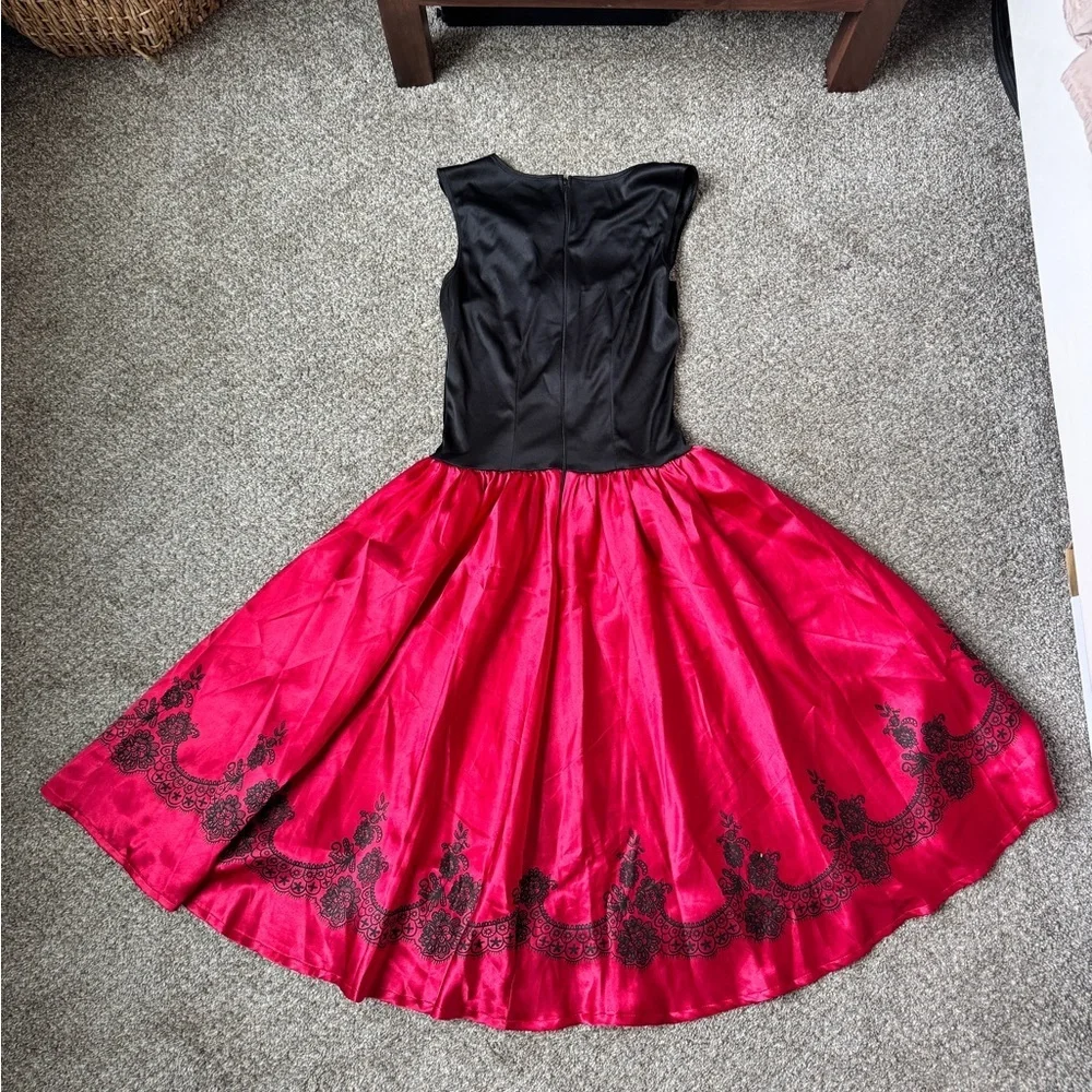 Leg Avenue Black and Red Pirate / Milkmaid Costume Dress